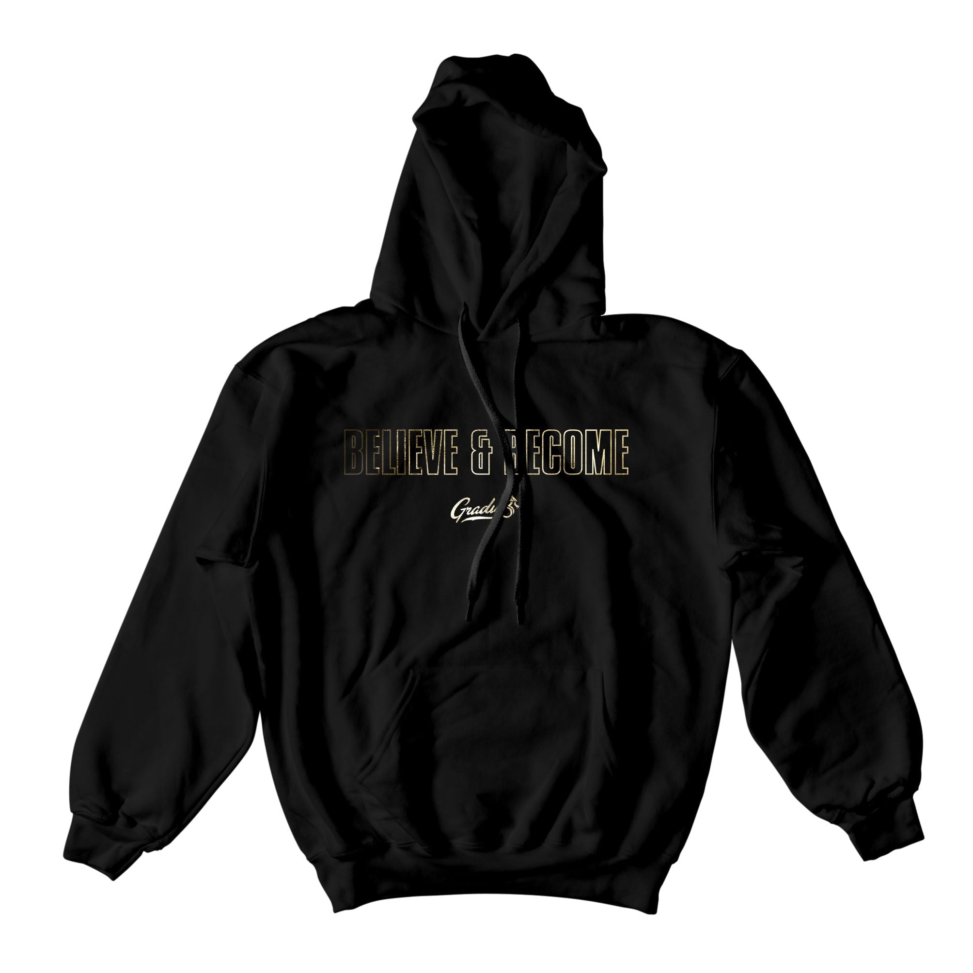 Believe & Become Outline Premium Hoodie - Black