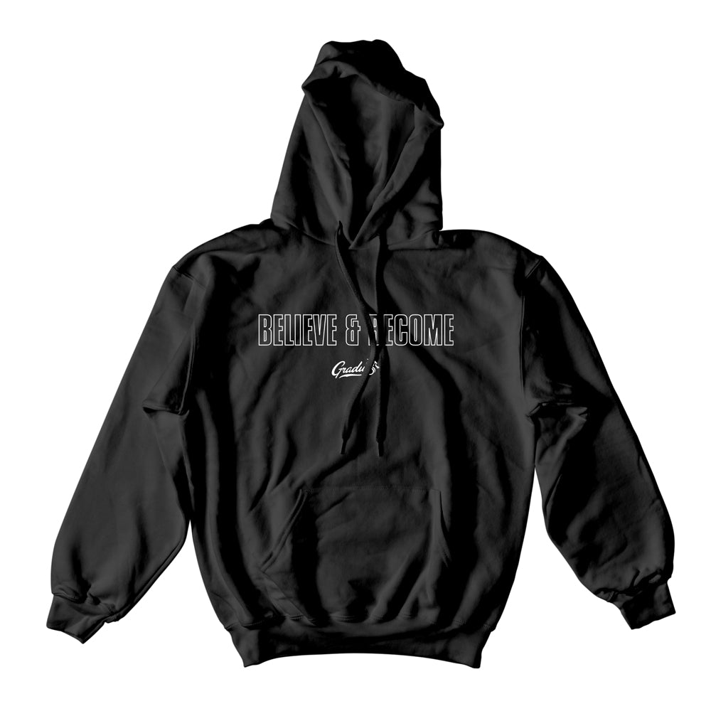 Believe & Become Outline Premium Hoodie - Black