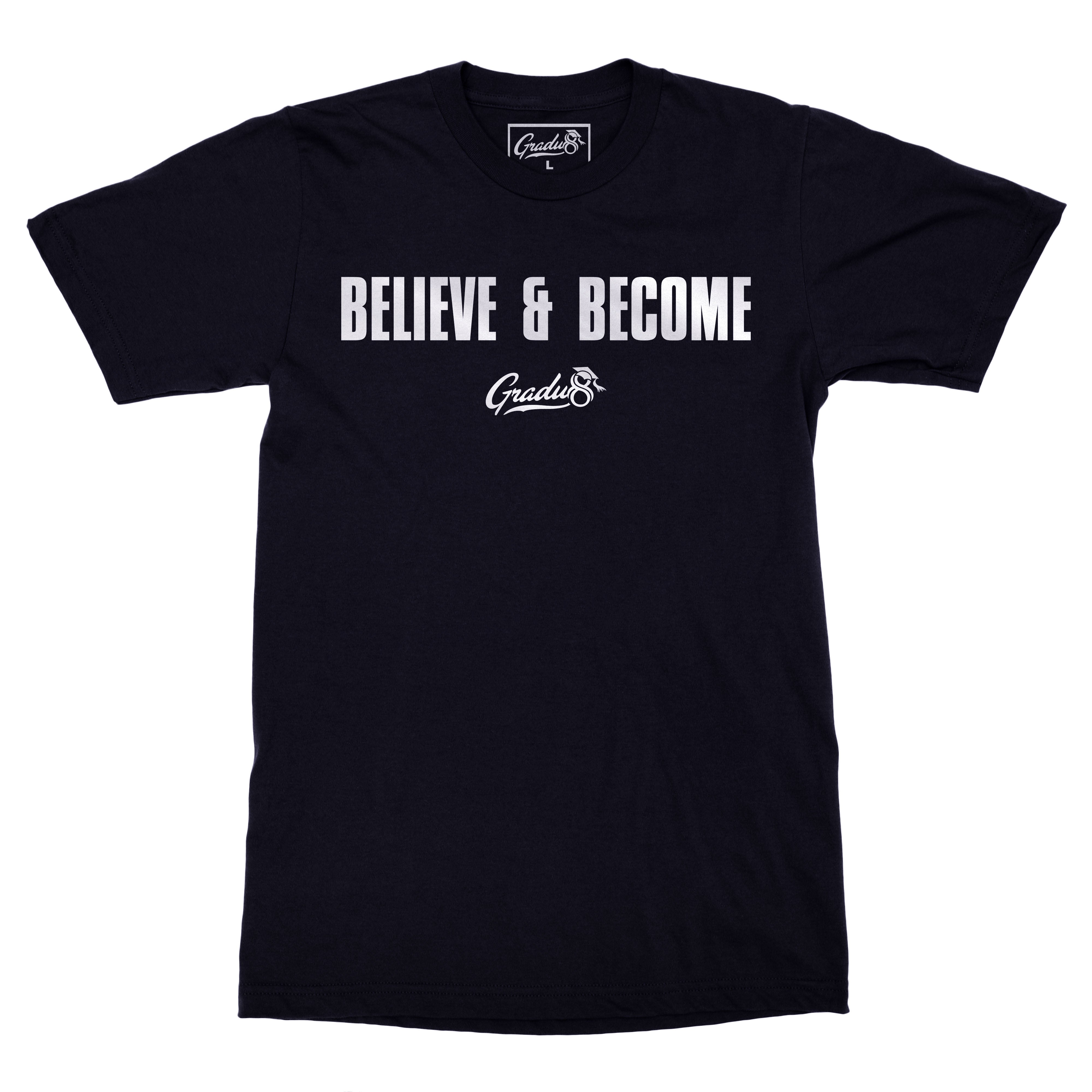 Original Gradu8 Believe & Become  T-shirt - Navy Blue