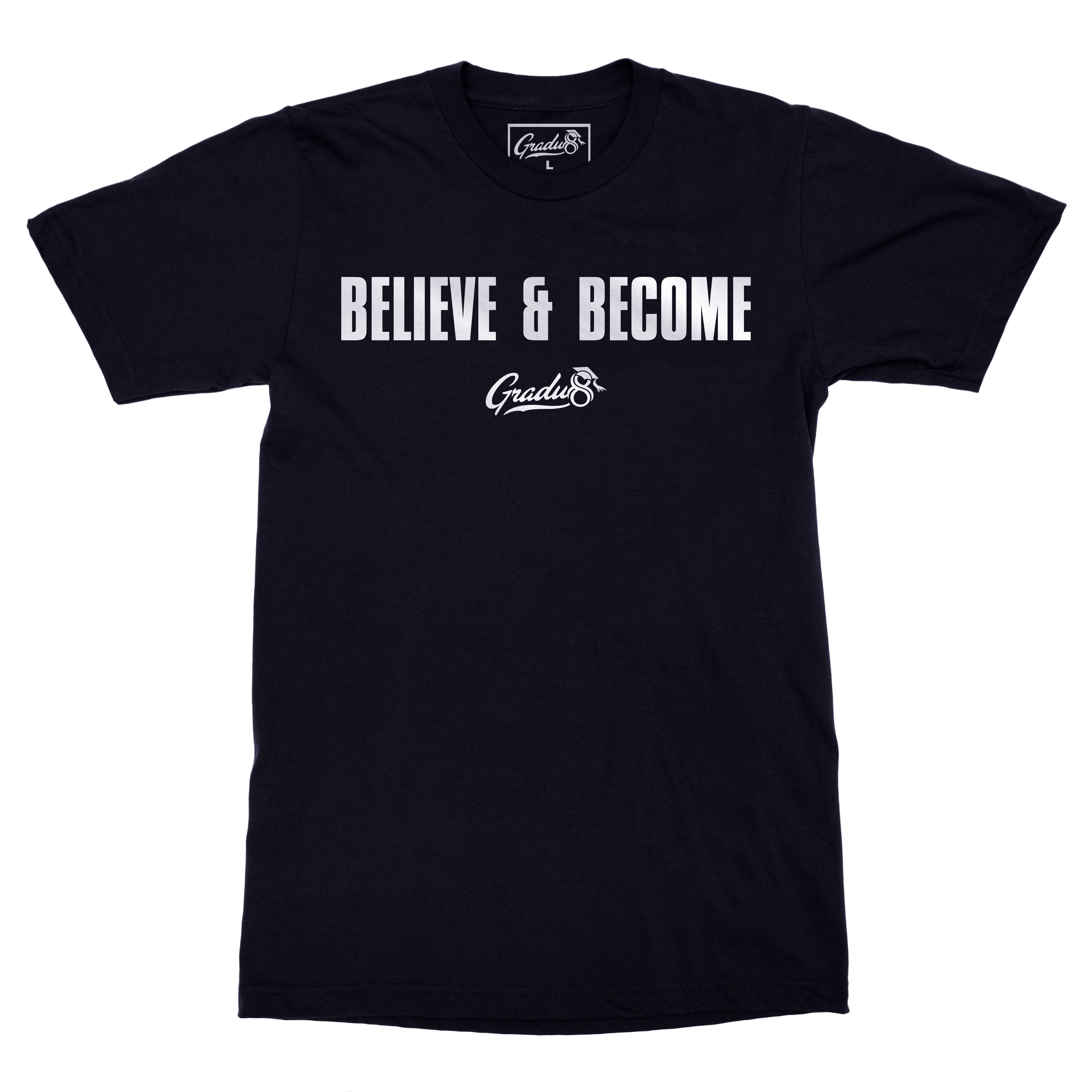 Original Gradu8 Believe & Become T-shirt - Navy Blue