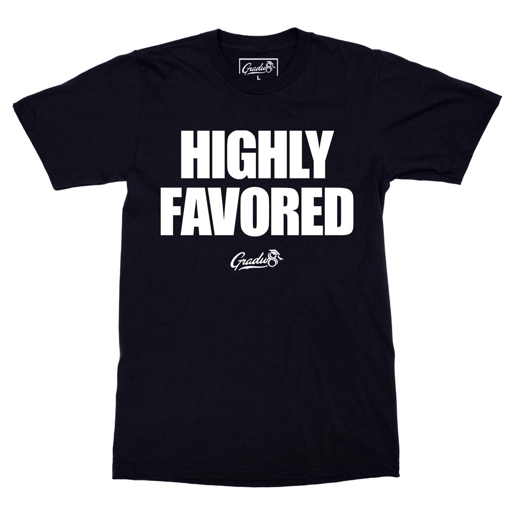 Highly Favored Premium T-shirt - Navy Blue