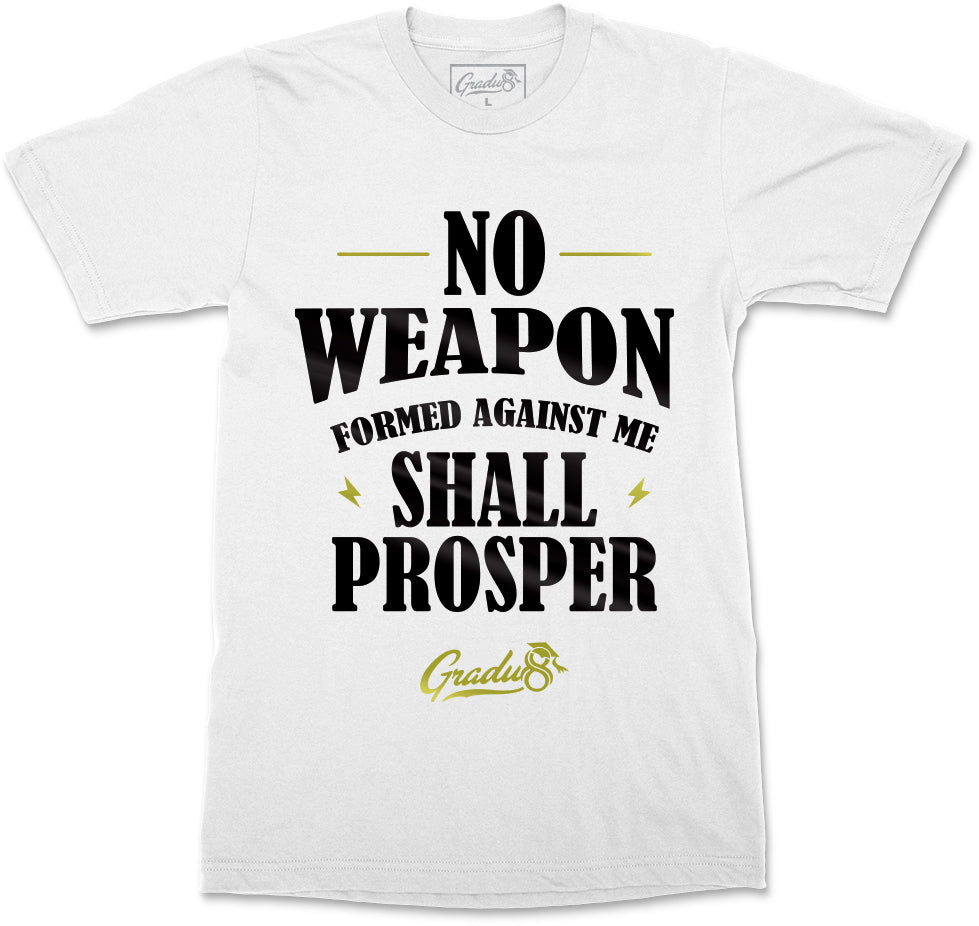 No Weapons Shall Prosper Premium T-shirt - White