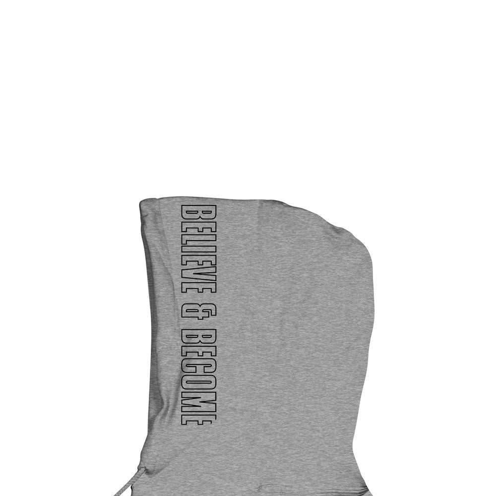 Believe & Become Outline Premium Hoodie - Heather Grey