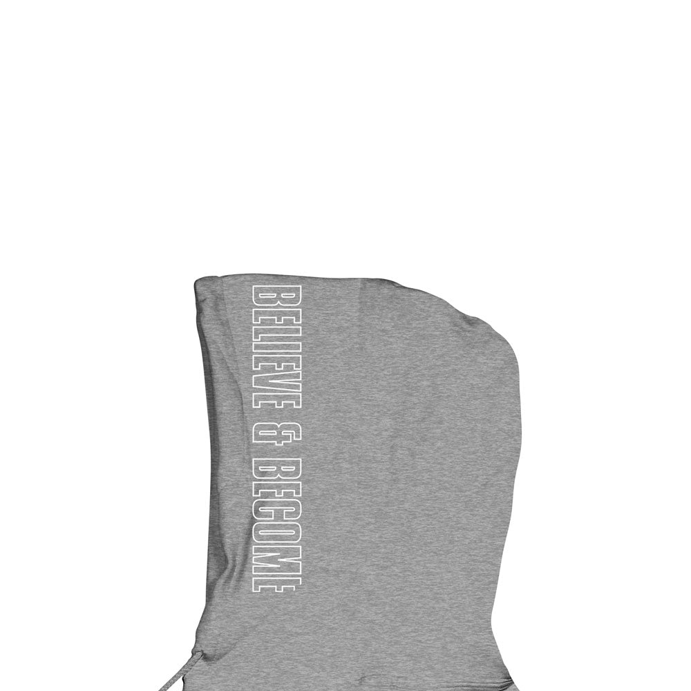 Believe & Become Outline Premium Hoodie - Heather Grey