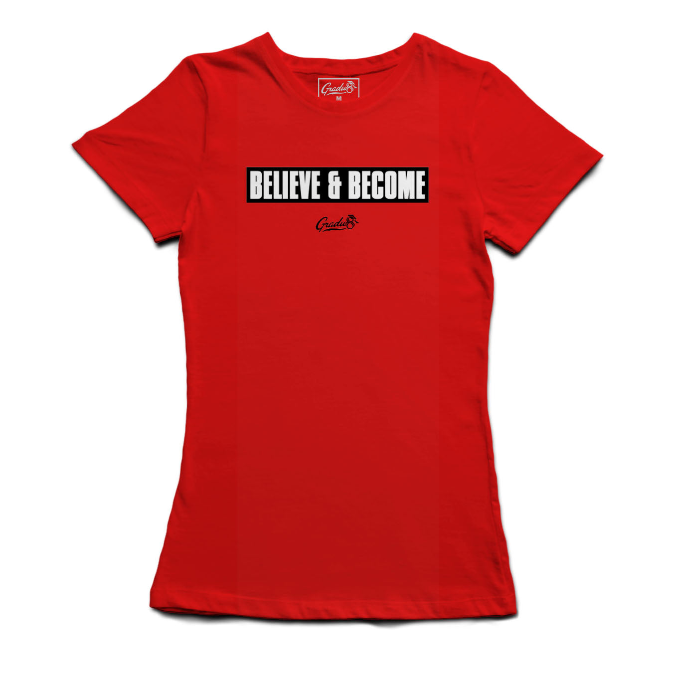 Women's Believe & Become Black Label Premium T-shirt - Red
