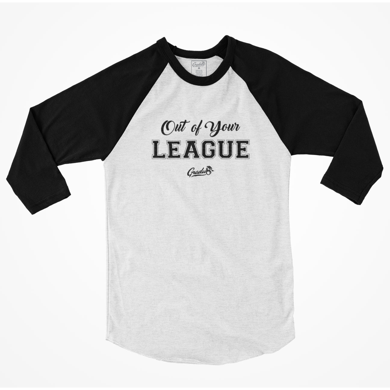 Out Of Your League Tri Blend Raglan T-shirt - Black/White