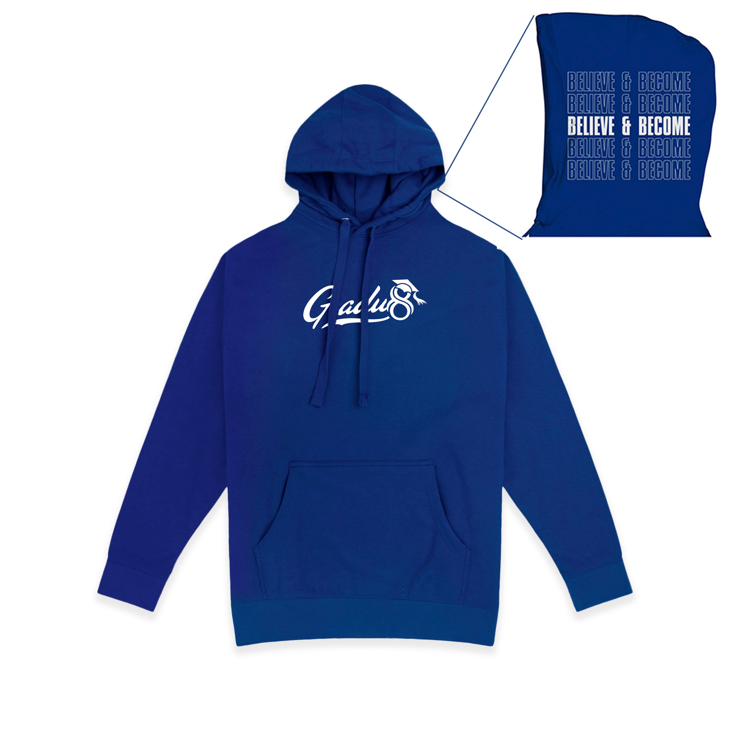 Official Gradu8 Premium Hoodie - Royal Blue