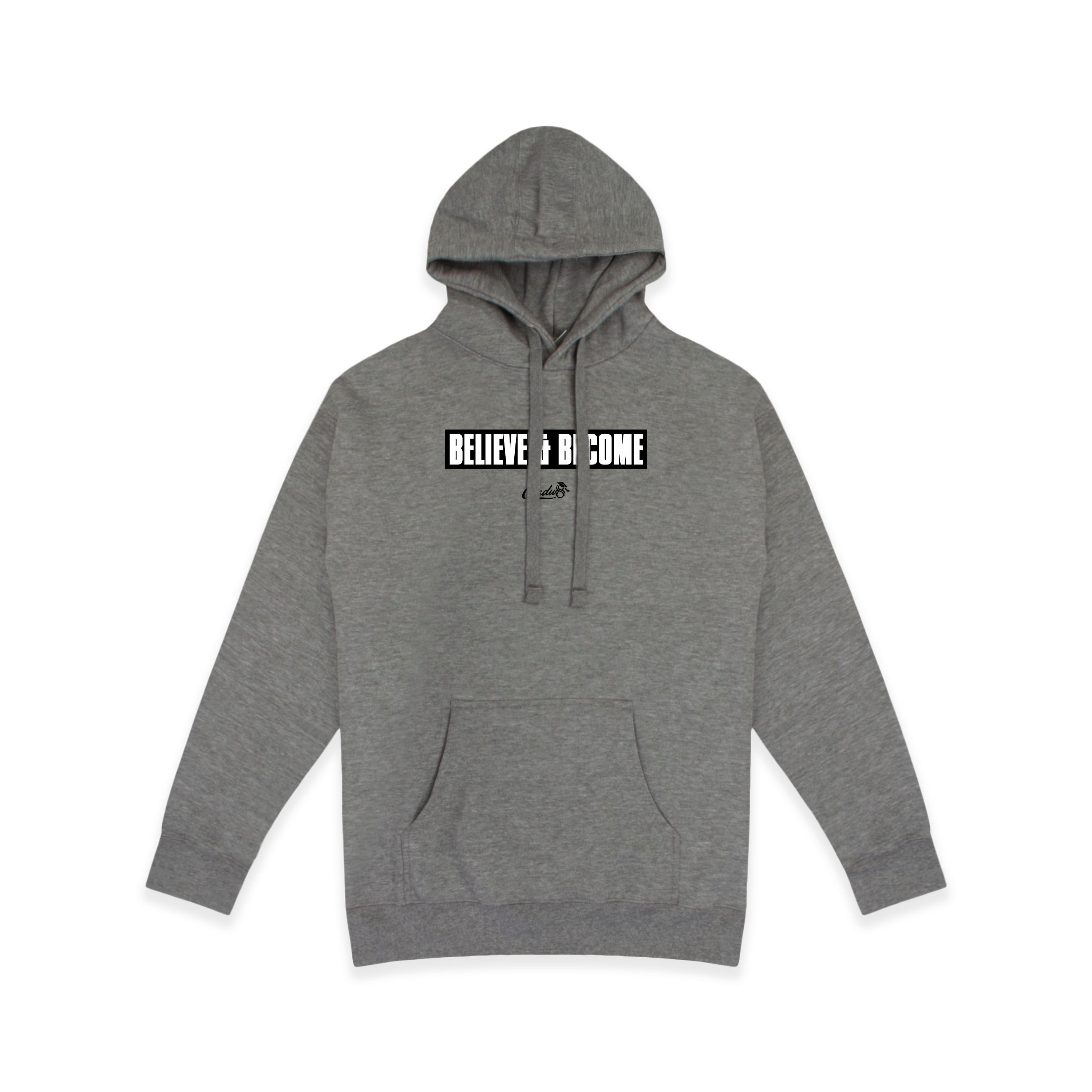 Believe & Become Black Label Premium Hoodie - Carbon Grey