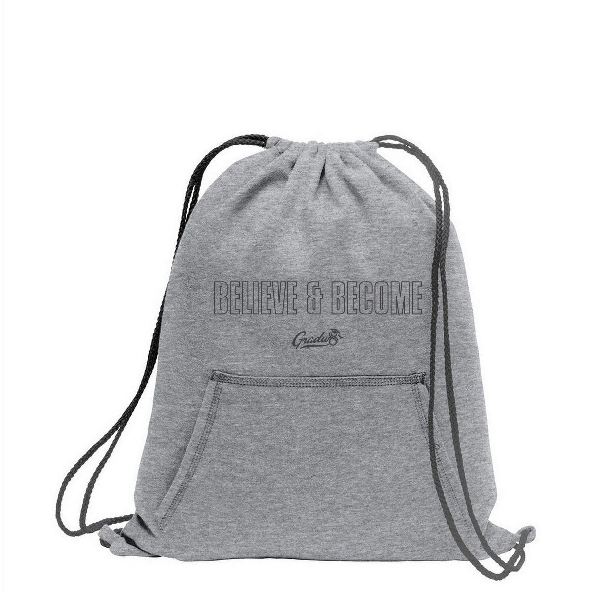 Heather Grey Believe And Become Core Fleece Bag
