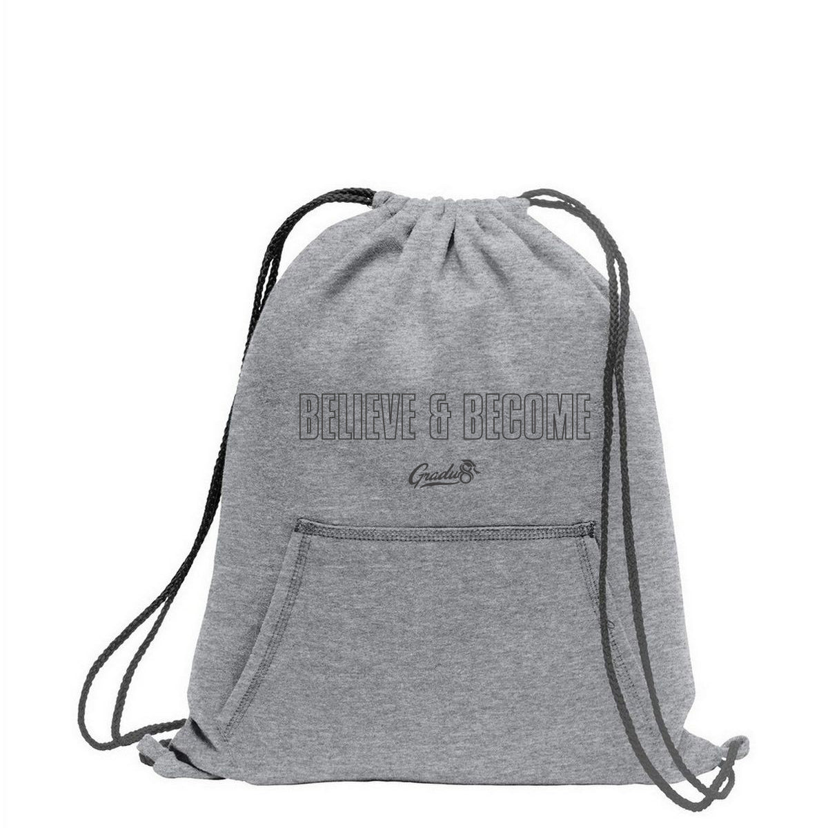 Heather Grey Believe And Become Core Fleece Bag