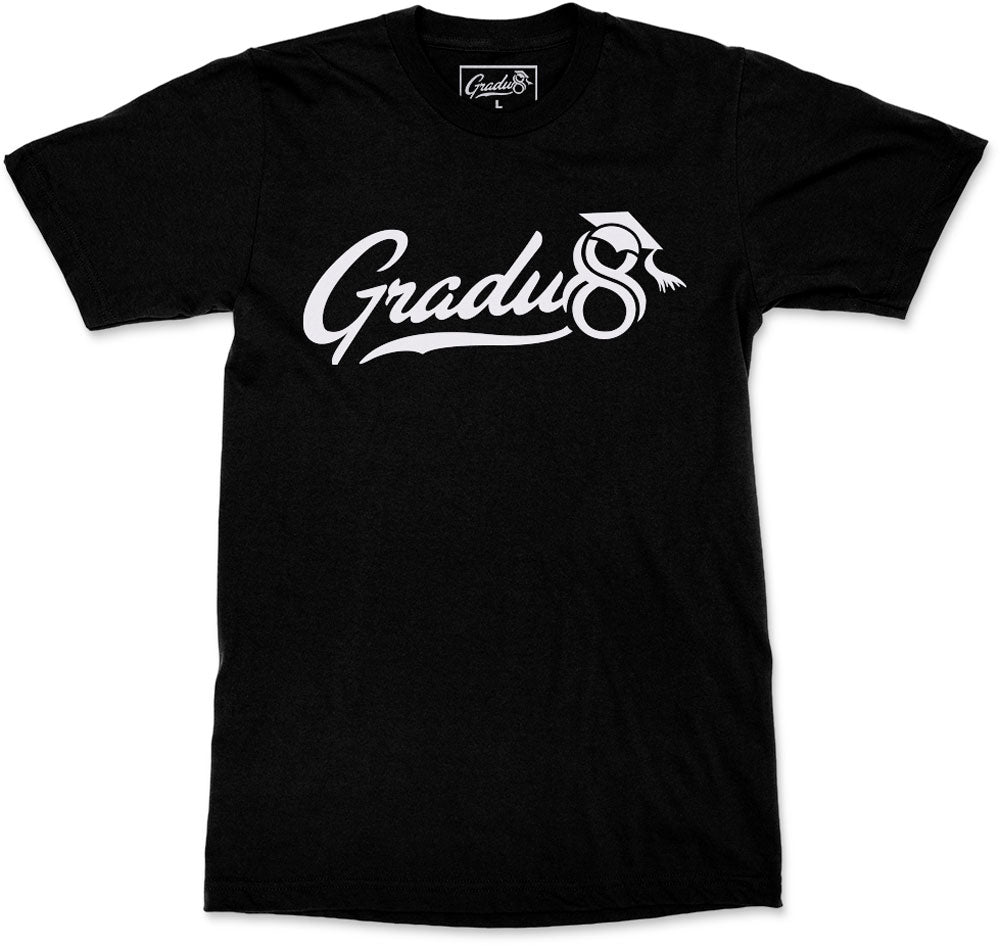 Gradu8 Script logo T-shirt - Black