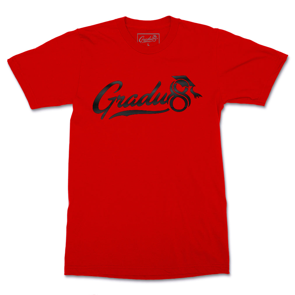 Gradu8 Script logo T-shirt - Red
