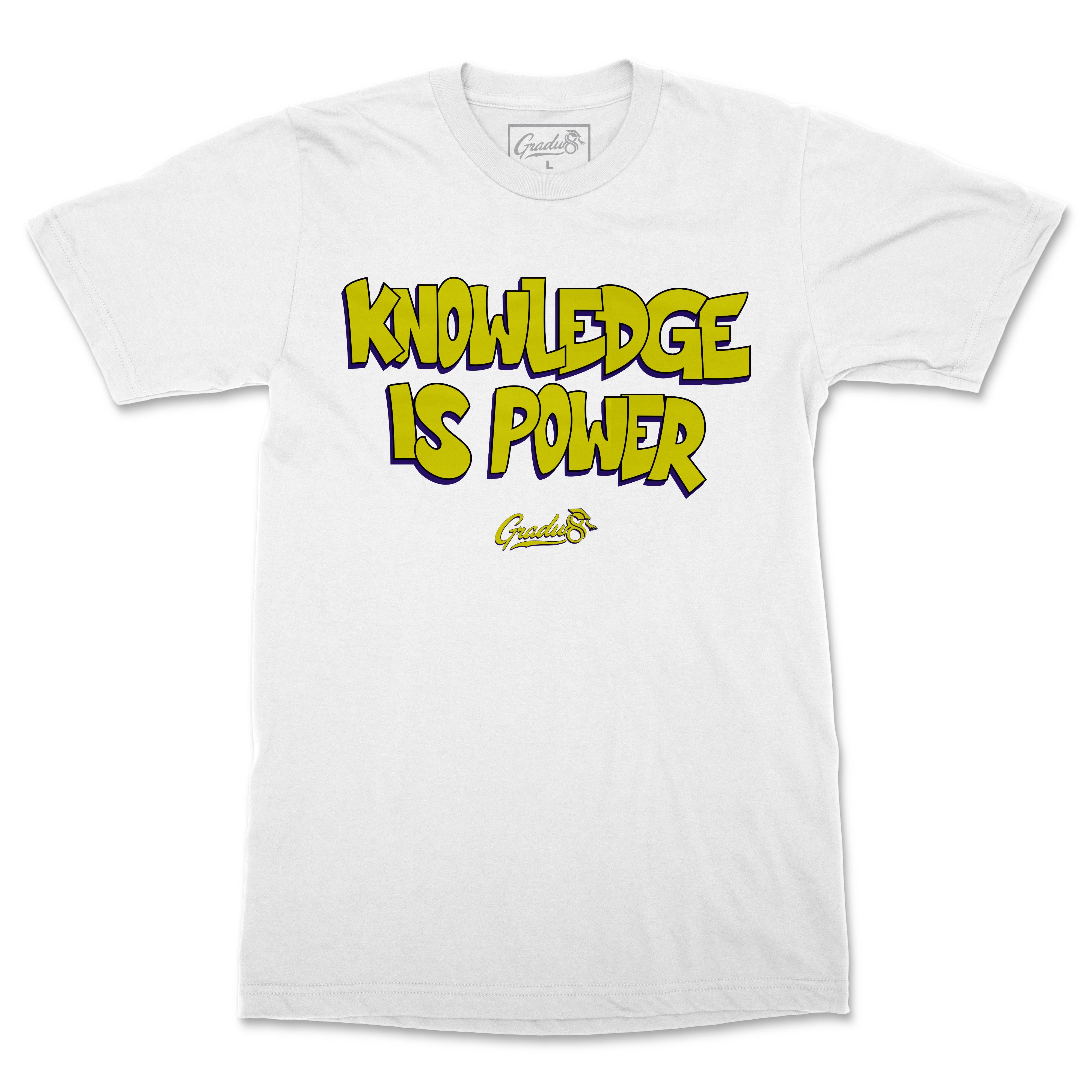 Knowledge Is Power Premium T-shirt - White