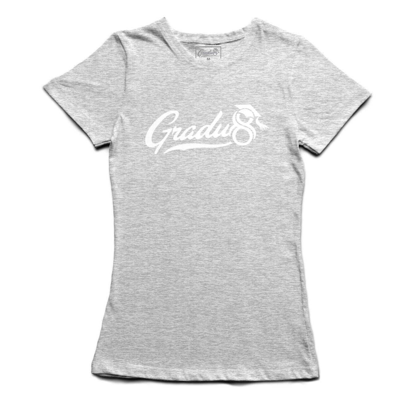 Women's Gradu8 Script Logo Premium T-shirt - Heather Gray