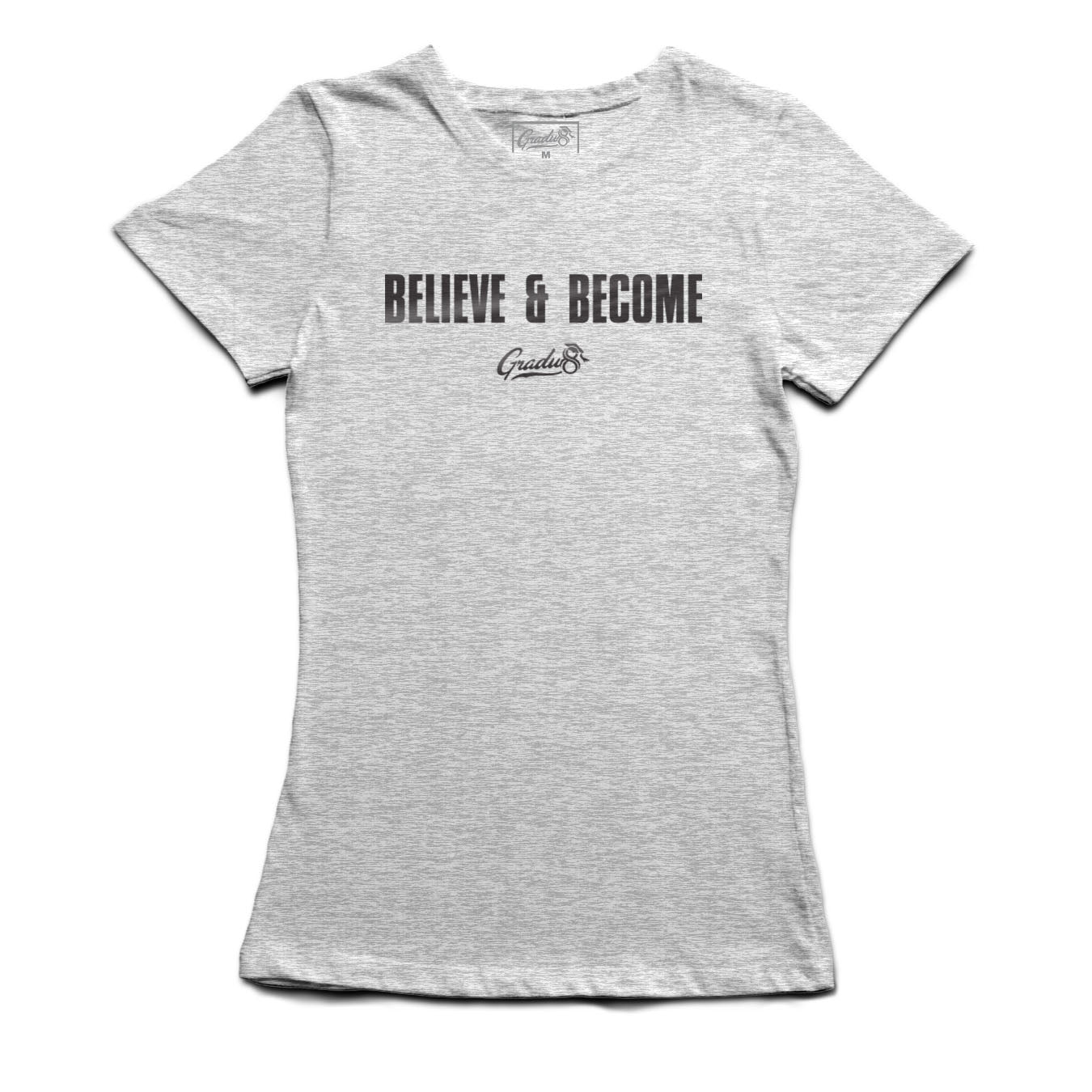 Women's Original Believe & Become T-shirt - Heather grey