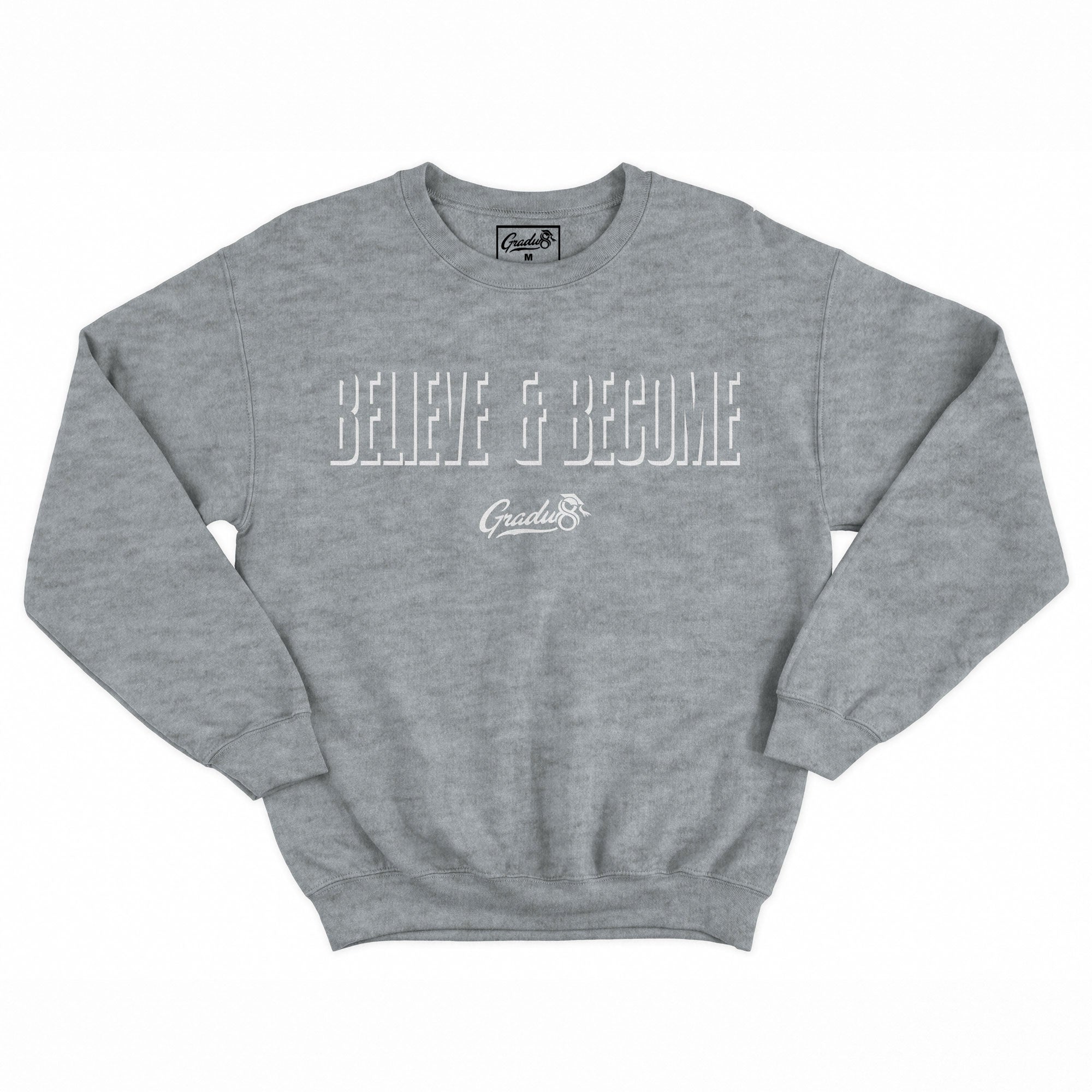 Believe And Become Shadow Premium Sweatshirt - Carbon Grey