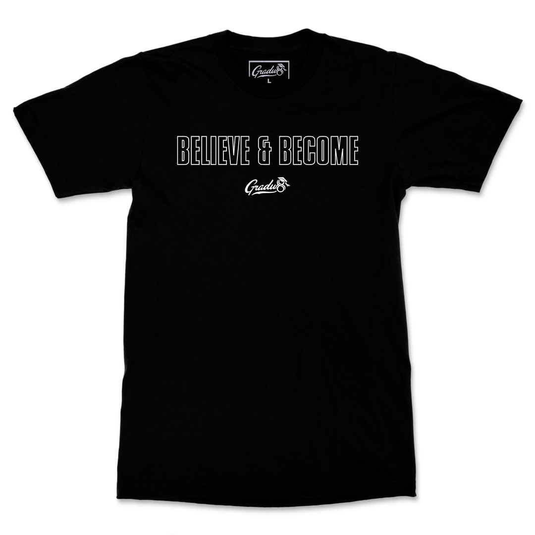 Believe & Become Outline Premium T-shirt - Black