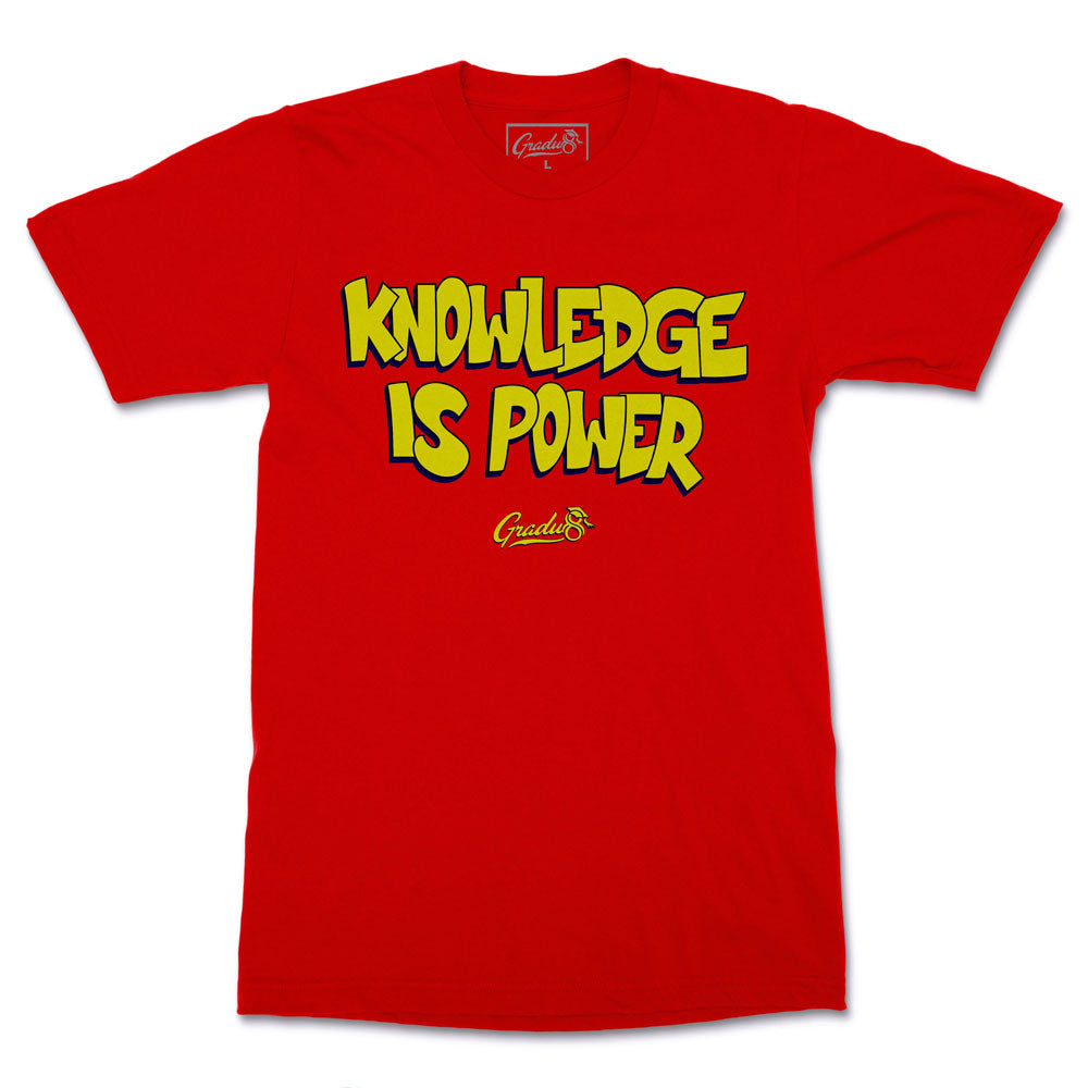 Knowledge Is Power Premium T-shirt - Red