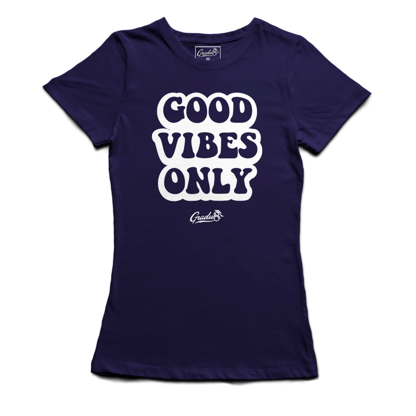 Women's Good Vibes T-shirt - Navy Blue